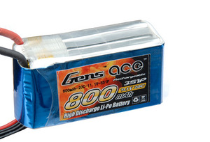 Аккумулятор Gens Ace Li-Po battery 11.1V 800 mAh 3S1P 20C Soft Case (ACE-800-3S-20S)