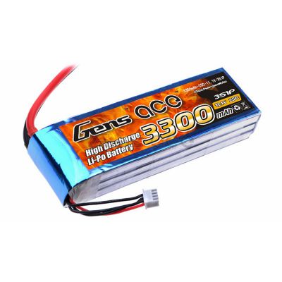 Аккумулятор Gens Ace Li-Po battery 11.1V 3300 mAh 3S1P 25C Soft Case (ACE-3300-3S-25S) 