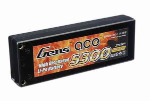 Аккумулятор Gens Ace Li-Po battery 7.4V 5300 mAh 2S1P 30C Hard Case (AE-5300-2S-30H10#)
