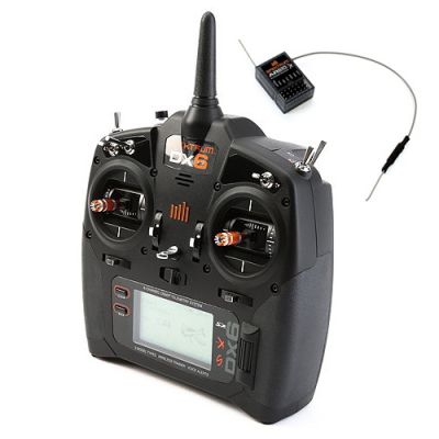 Комплект радиоаппаратуры Spektrum DX6 6-канальный DSMX MODE2 с приемником AR610 (SPM6700)