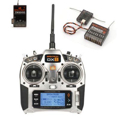 Комплект радиоаппаратуры Spektrum DX8 8CH с приемником AR8000 и блоком телеметрии TM1000 (SPM8800)