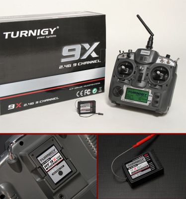 Аппаратура управления Turnigy 9X 9-канальный передатчик и 8-канальный приемник (Mode 2) (v2) (8992) TX-9X-M2_V2