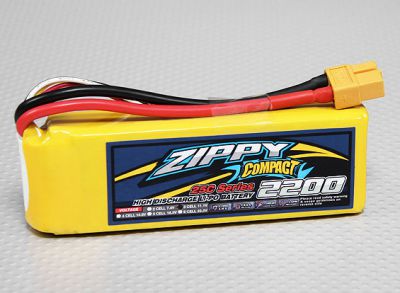 Аккумулятор ZIPPY Compact 2200mAh 11.1V 3S 25C Lipo Pack (21346)